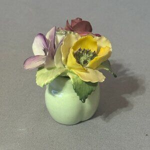 Vintage Royal Adderley England Capodimonte Porcelain Flower Figurine Fine China